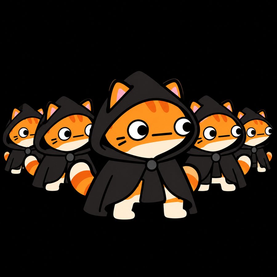 A hooded army of Correct Cats
